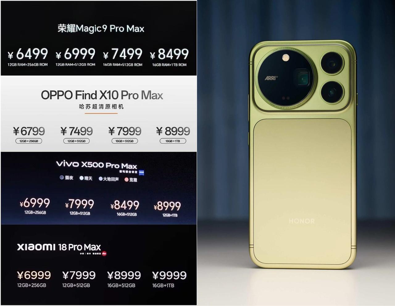 看到小米18 Pro系列、OV的价格，我就确定荣耀Magic9系列今年稳了

内