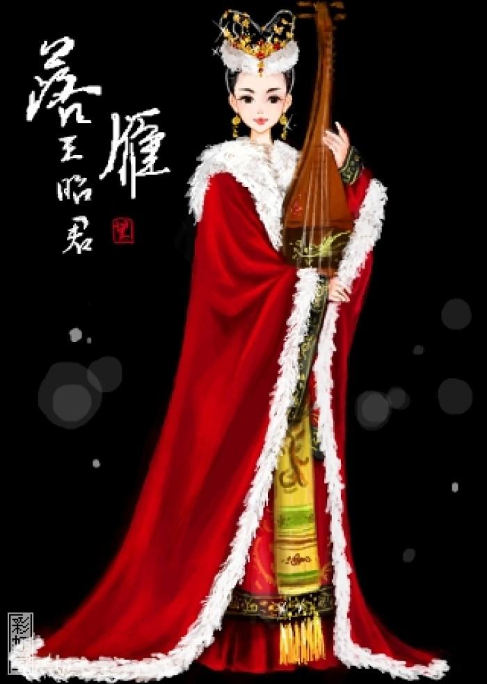 《王昭君出塞那天，没哭——她掀开车帘，把和亲诏书折成纸鸢，放飞在朔风里》

竟宁