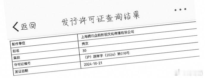 恭喜陈都灵《贵女》顺利下证，这速度真快啊！ 