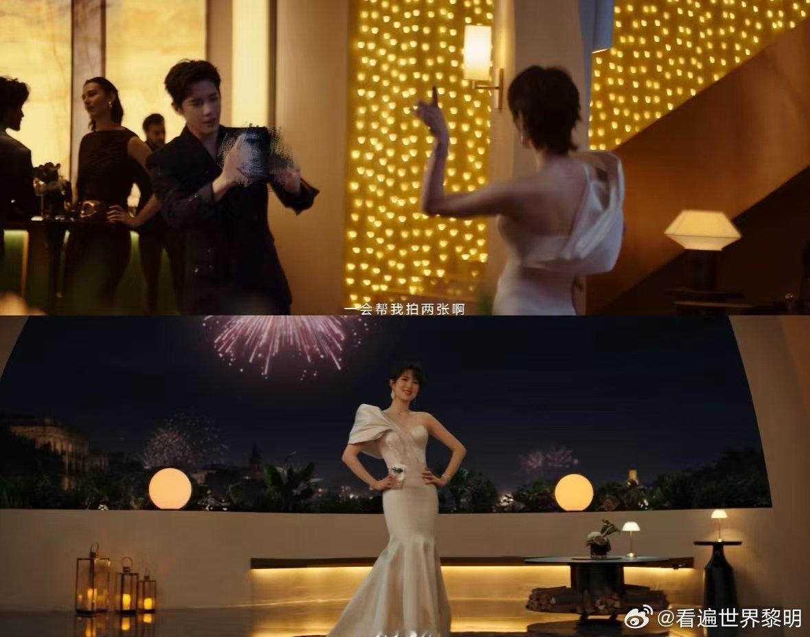 你俩怎么这么会拍内娱给这两位上个本子吧 王安宇和姚安娜站在烟花下面，周围那么多人