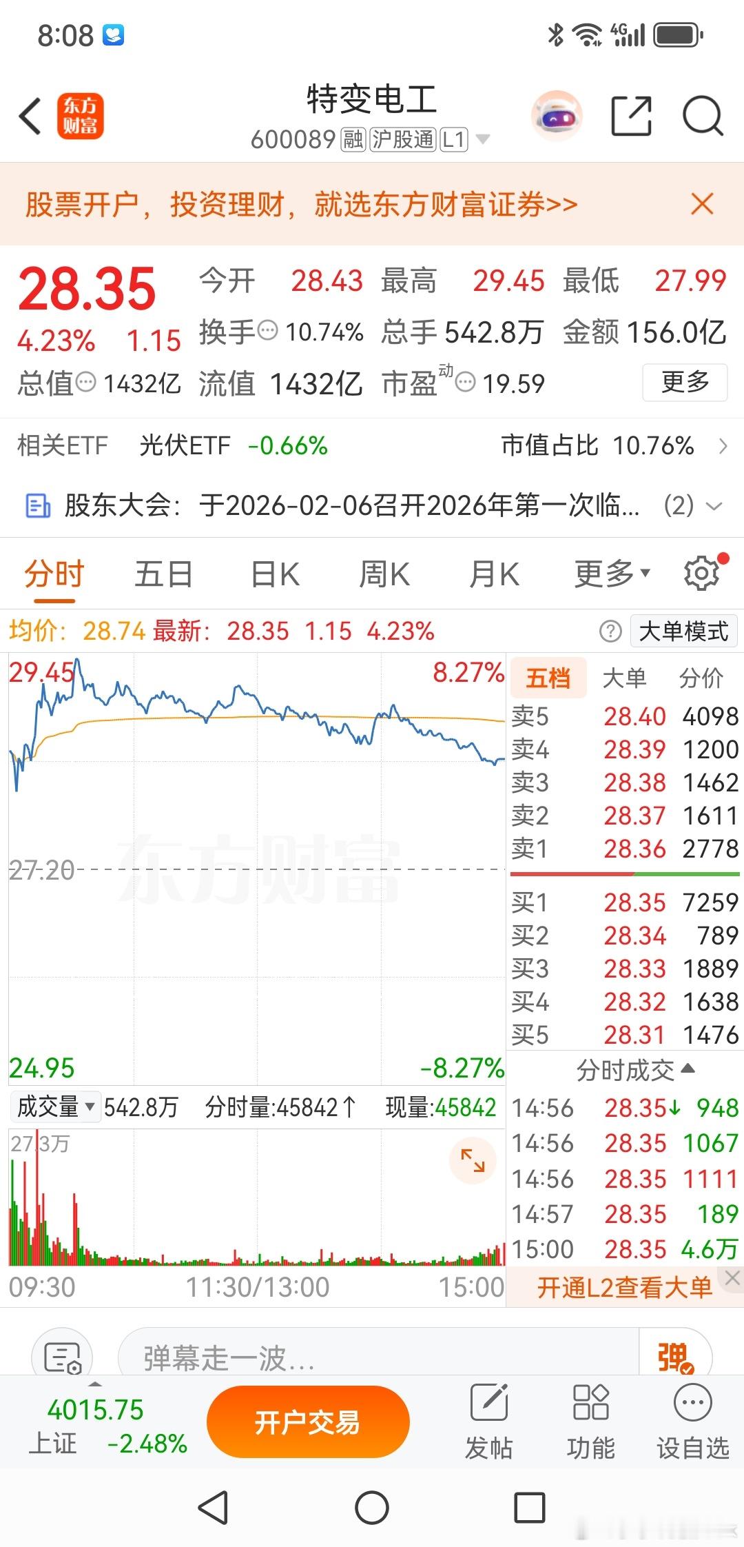 特变电工，我猜他明天要补跌，拭目以待。财经﻿股票﻿ ﻿