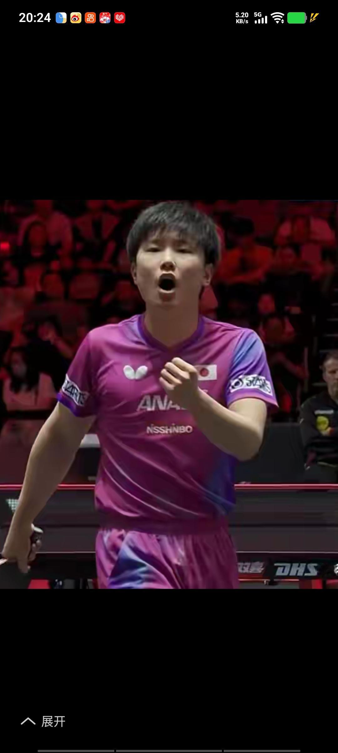 张本智和在比赛中止步16强，被德国选手弗朗西斯卡以3比2淘汰。赛后，张本智和显得