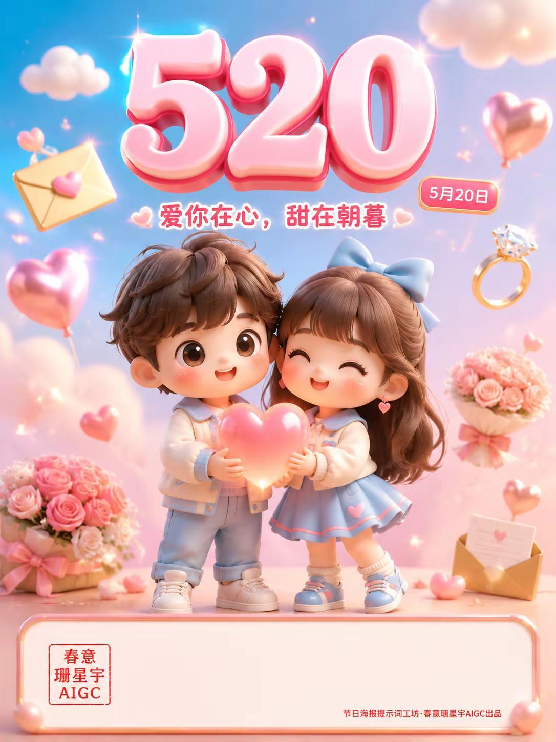 别等了！今天就是最好的表白日！💥。520被爱看见 520不只是一个日期，是你把