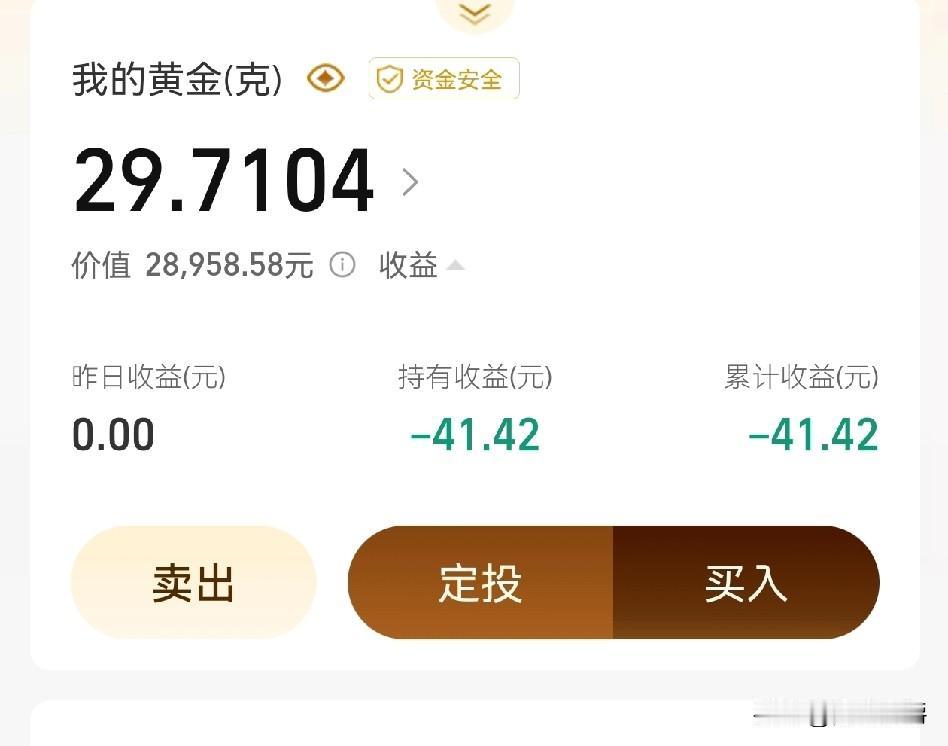 说回本也快，
600块一天就回来了，还差40块回本。金价还在上涨，预计明天可赢利