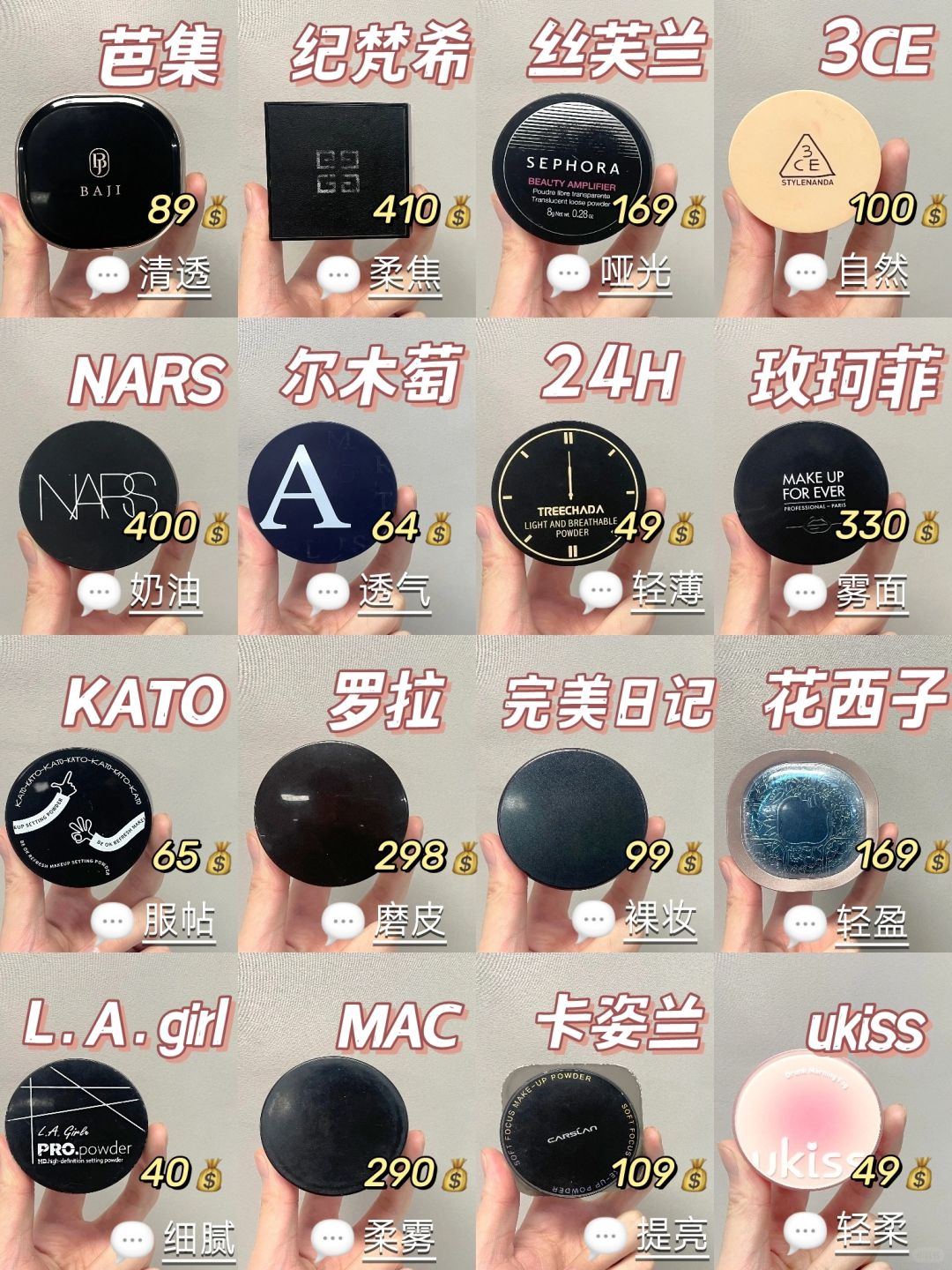新年新品平价定妆散粉大测评！（避雷篇）