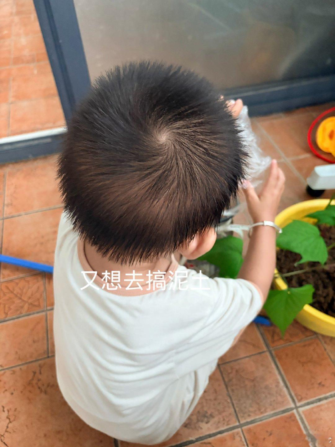 又是雨天，早上宝爸去上班了！玩了一会儿娃就呆不住了。拉着我去爬楼梯，还想让我抱他