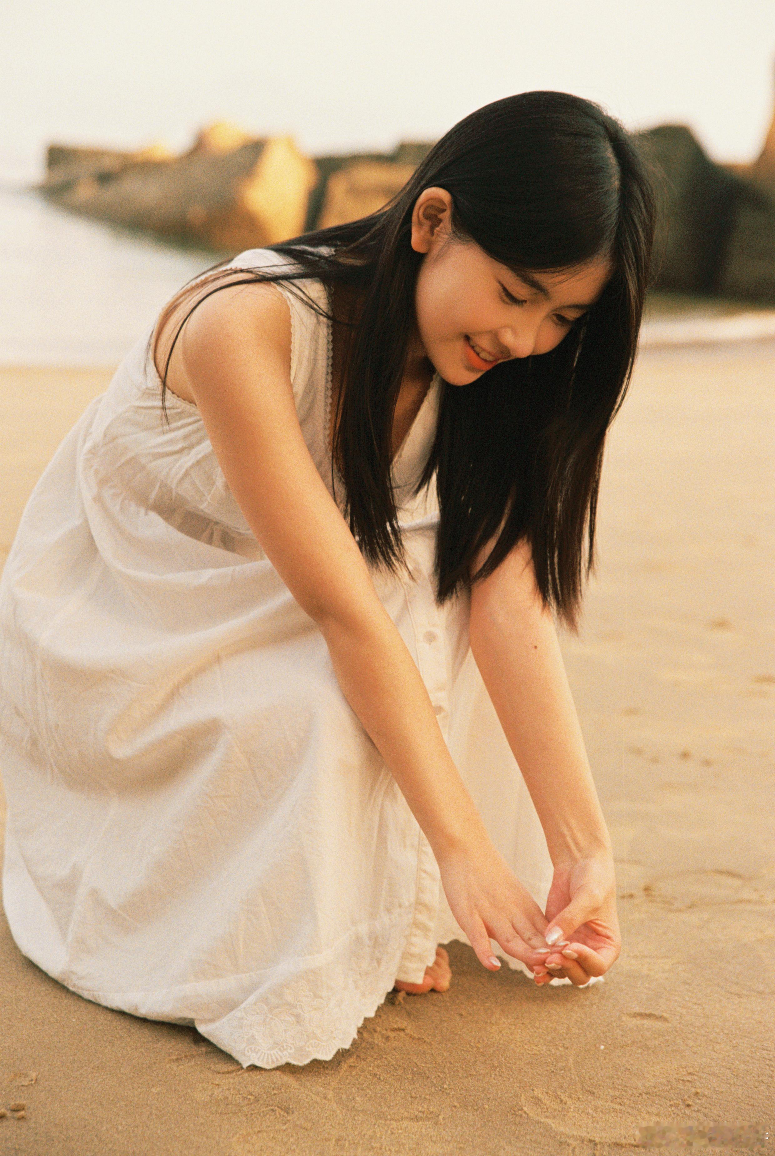 黄昏时刻的橙色沙滩太美了吧！厦门拍的 ​​​