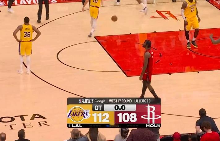 湖人加时战胜火箭112-108已经大比分3-0  怎么评价今天比赛和这3场的火箭