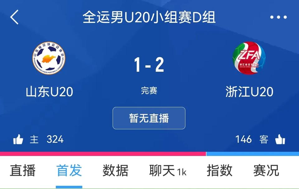U20山东、浙江、新疆最终谁出线
随着浙江2比1战胜山东，这个小组的出线形势就变