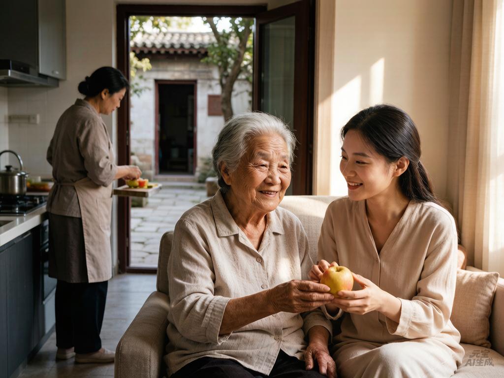我娘80了，当年39岁拼死生下我。现在我给她请了俩保姆，她却说不如我回家陪她吃碗