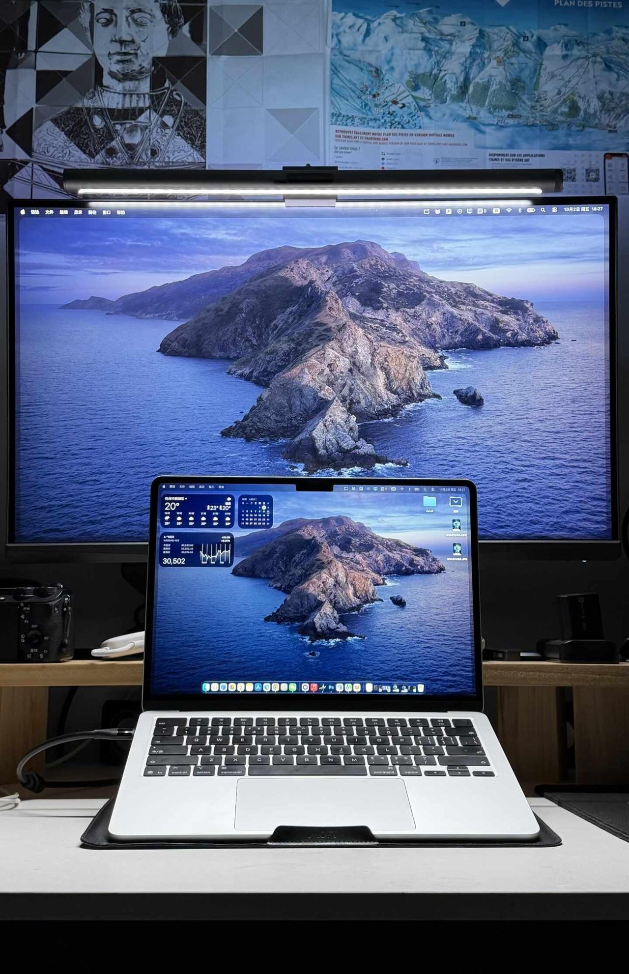 macbook外接显示器色差明显
肉眼能看出来看到有明显色差，拍出来不那么明显了