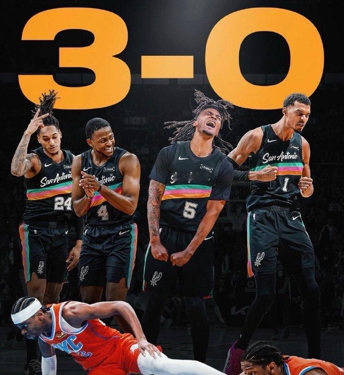 NBA：圣诞大战结束，马刺三杀雷霆
2025NBA圣诞大战，马刺117-102战