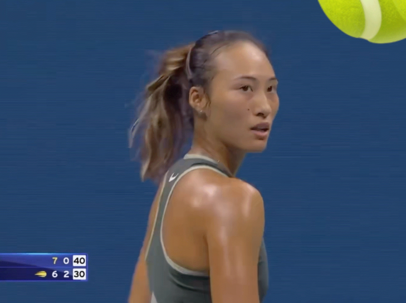 给不懂唇语和不懂英语的朋友们翻译翻译，郑钦文的真实表达 ！[doge][doge