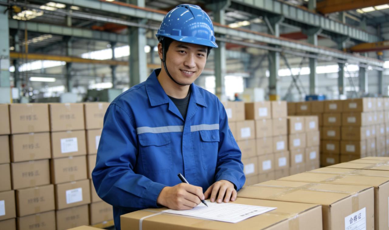 车间新来的质检员小赵，工作格外认真。
第一批产品下线，他抽检了二十件，全部合格，