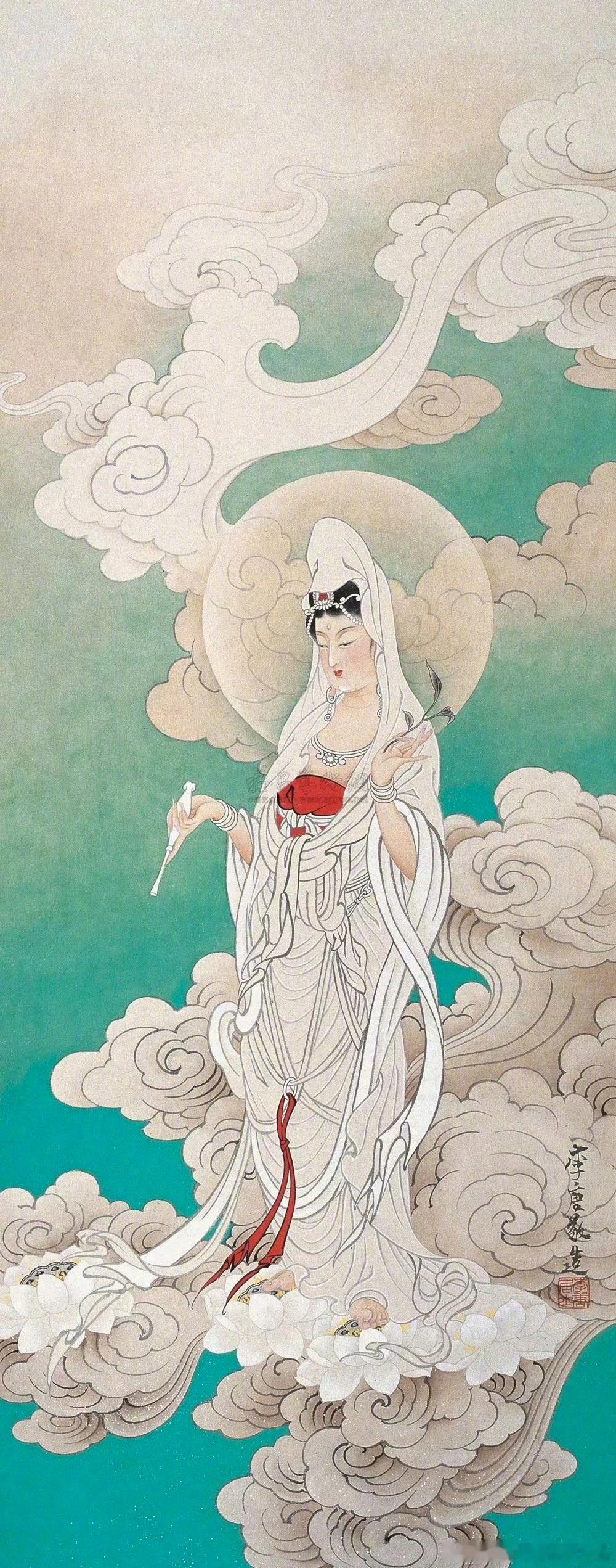 大慈大悲观世音菩萨，救苦救难，有求必应，千手千眼妙真容，千层浪头显神通。​​​​