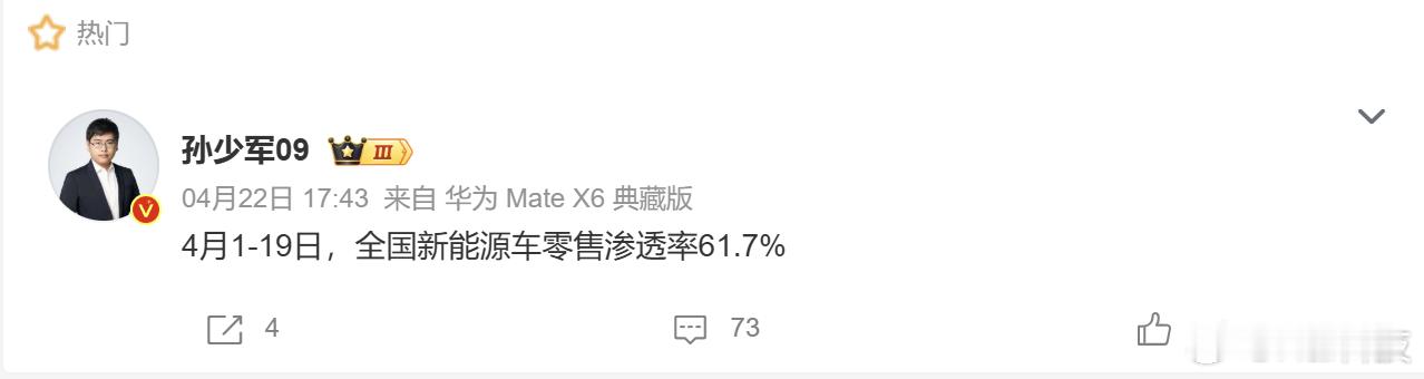 油价又大涨了今年油价注定波折，全国新能源车零售渗透率不可阻挡的上涨，大势所趋，大