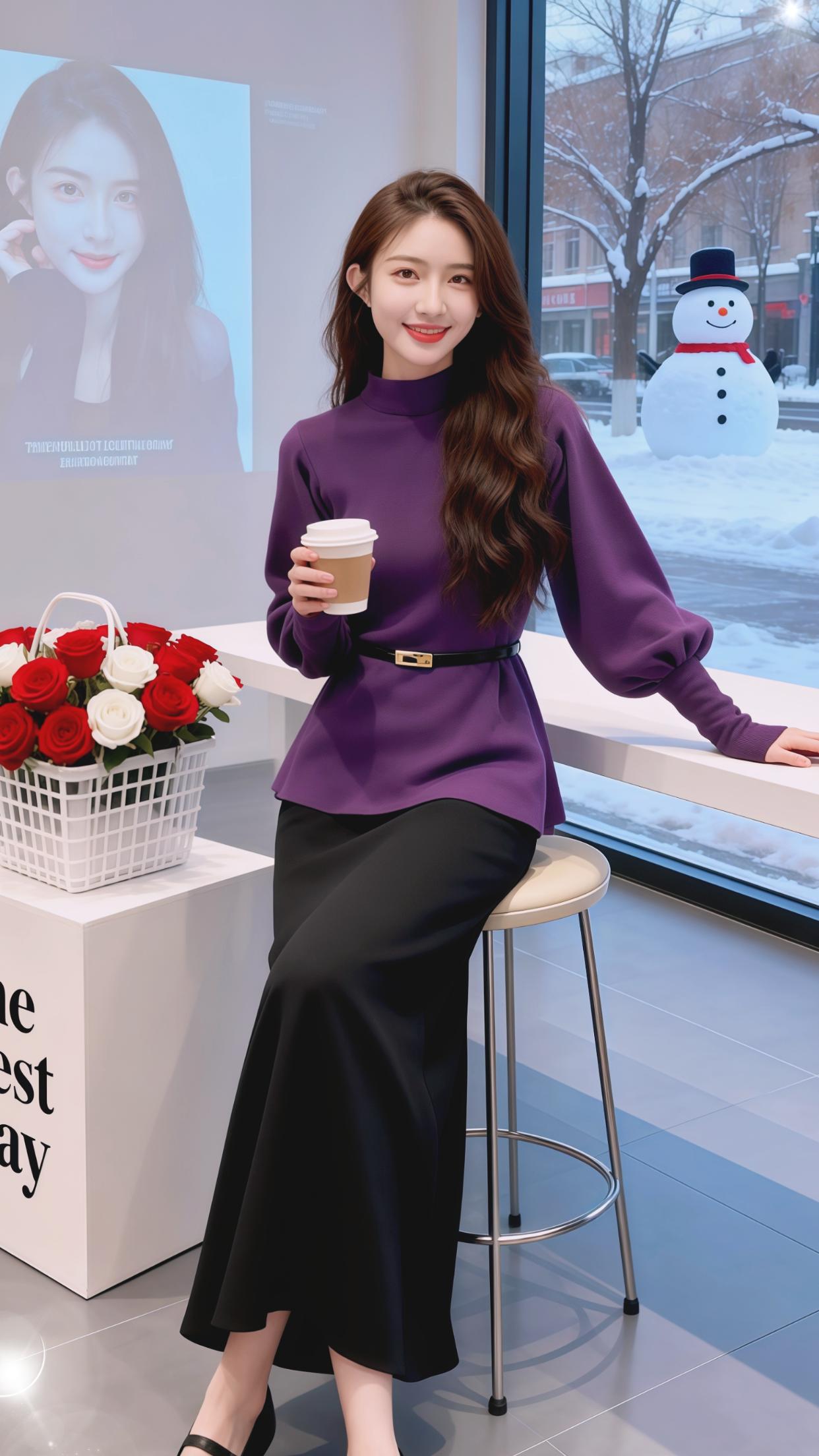 穿搭 时尚 套装两件套 加厚保暖 新年战袍