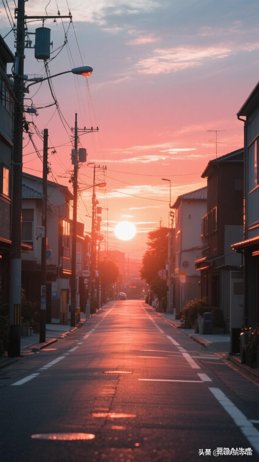 发张你手机里最美的夕阳照可以吗黄昏是自然与城市的温柔共鸣，一边是湖山共沐的橘红诗