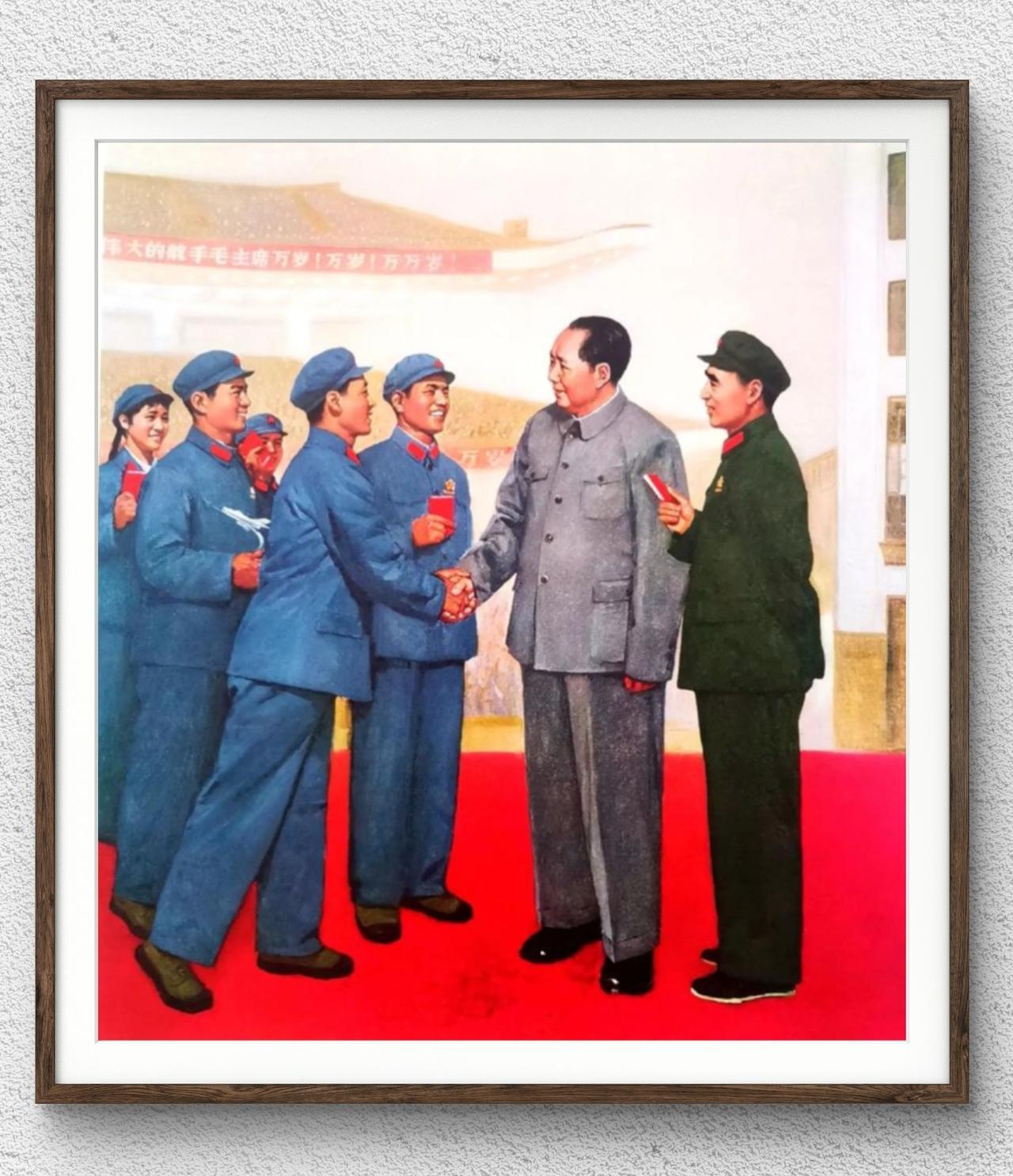 油画：《最高的荣誉》
致敬世界伟人毛主席[玫瑰][玫瑰][玫瑰]