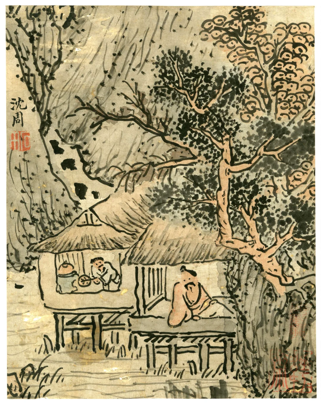 放大10倍看古画，发呆啊！无聊啊！