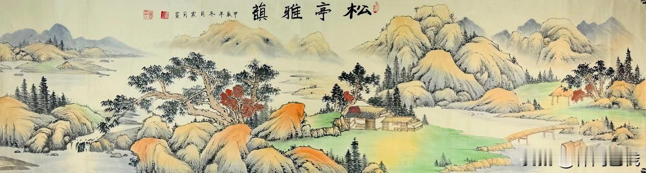 美女画家张寒月老师绘画作品欣赏
松亭雅韵  180×49厘米

张寒月， 笔名彦