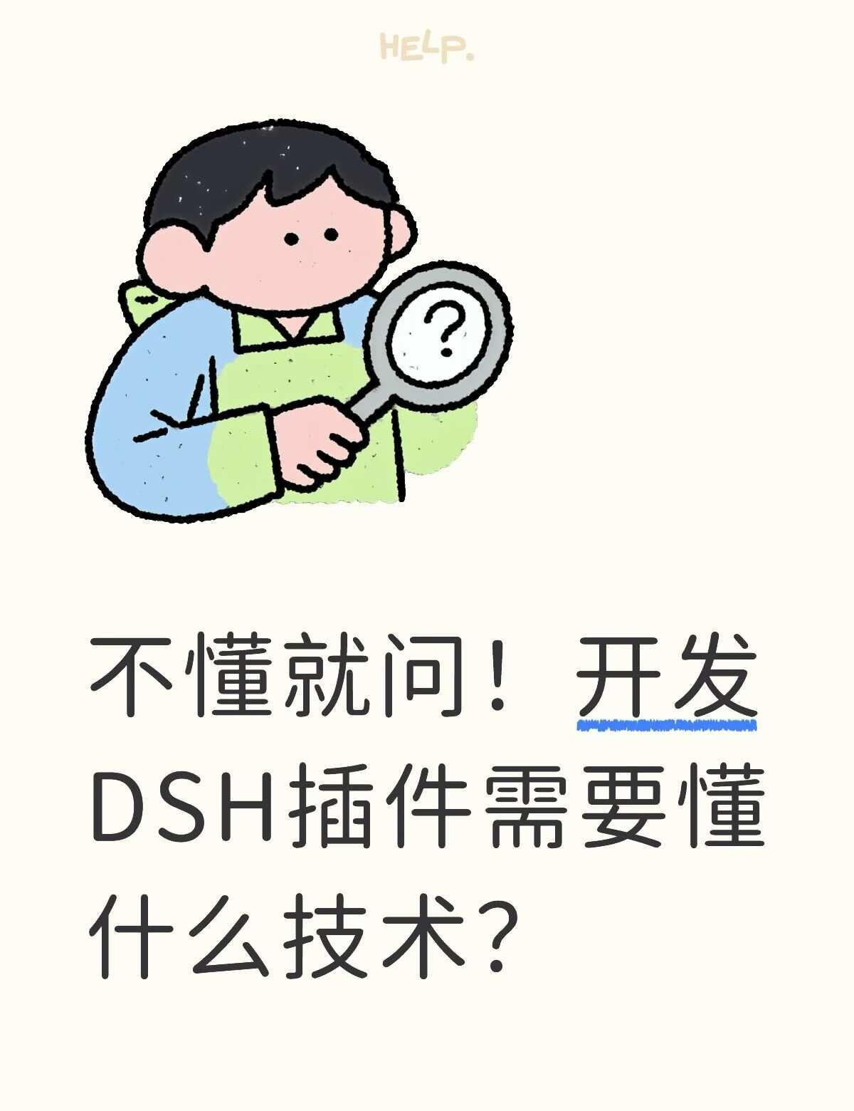 不懂就问！开发DSH插件需要懂什么技术？
编程人工智能 DeepSeek Dee