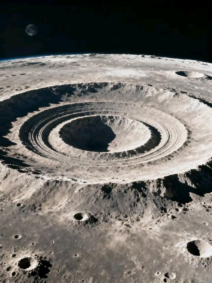 我还是坚持自己的观点，月球上这些坑其实是火山遗址，并不是陨石坑。因为陨石降落星球