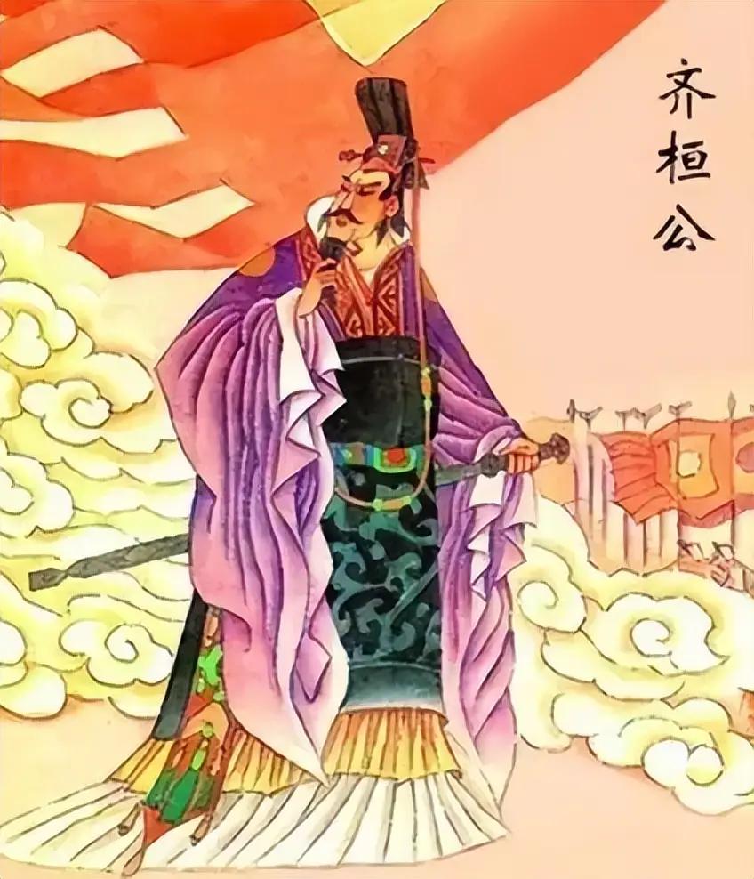 有一次，齐桓公出去打猎，然后因为追逐一只野鹿进入了一个山谷，在山谷碰到一个老人，