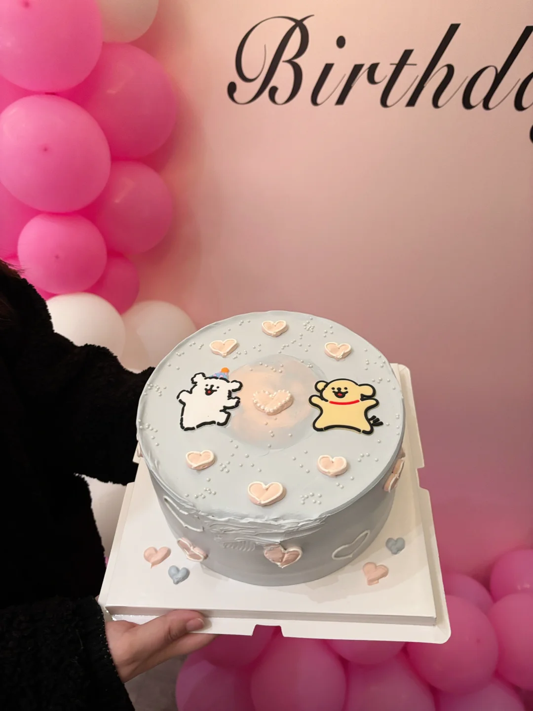线条小狗蛋糕🎂