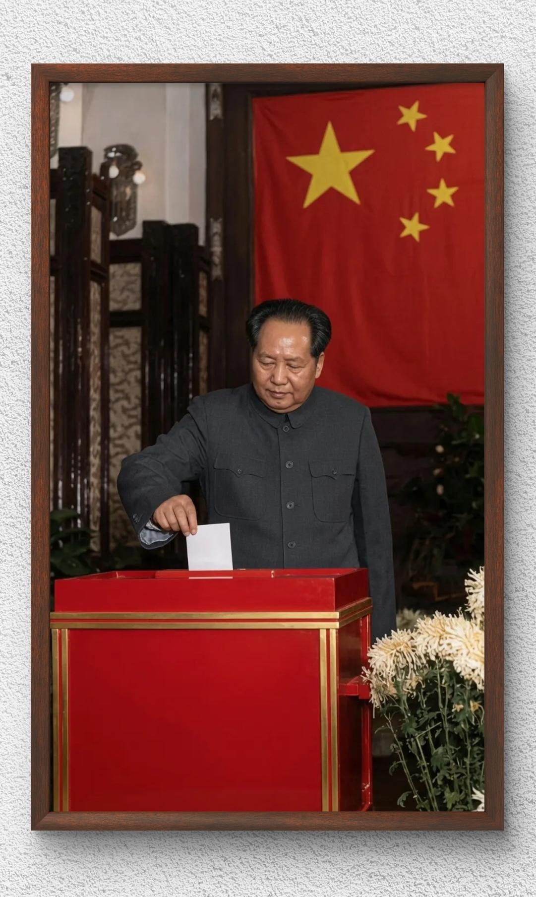 毛主席在1953年12月投下庄严而神圣的一票