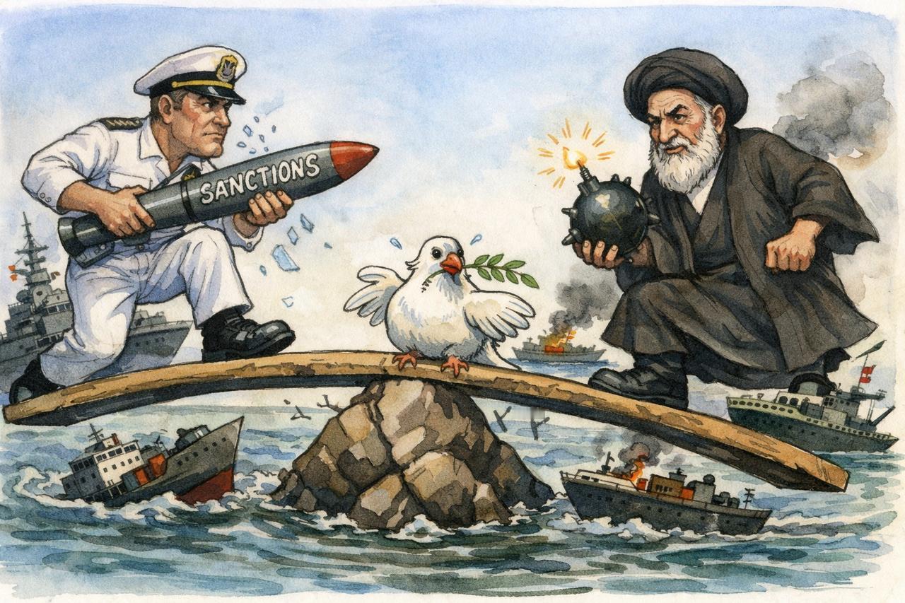 马克龙表示，美国和伊朗在霍尔木兹海峡附近的行动是“双方的错误”。
本周一，马克龙