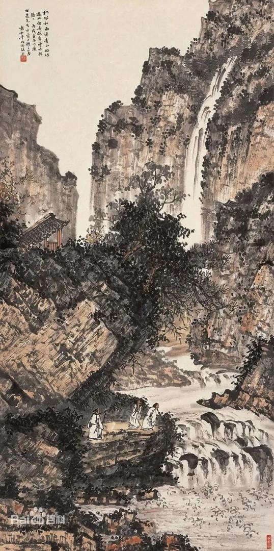 袁松年，广东艺术巨匠，历任上海中国画院画师等职，贡献于中国艺术。其山水画汲取董源