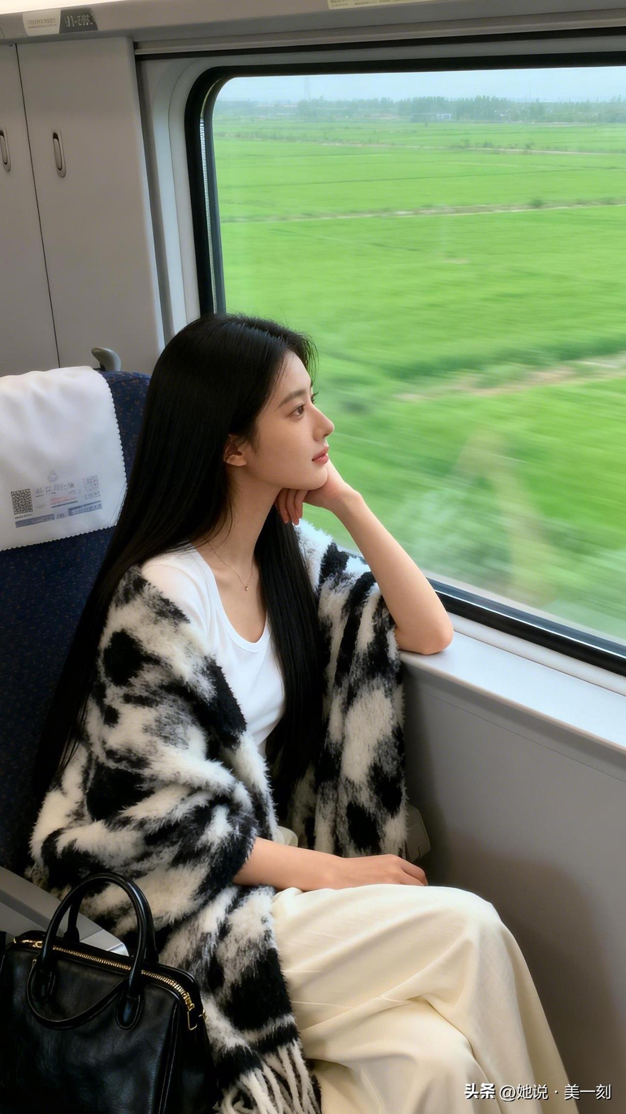 窗外的风景，内心的宁静，旅途中的美好。分享甜美小姐姐随手拍