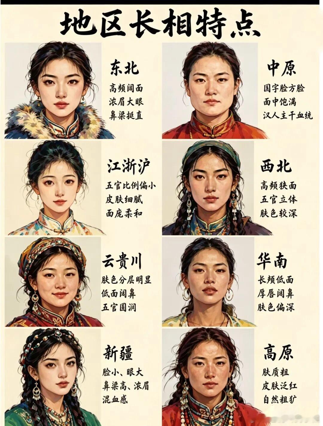 老话说，一方水土养一方人。这张图充分证明，老话还是挺有道理的！ 