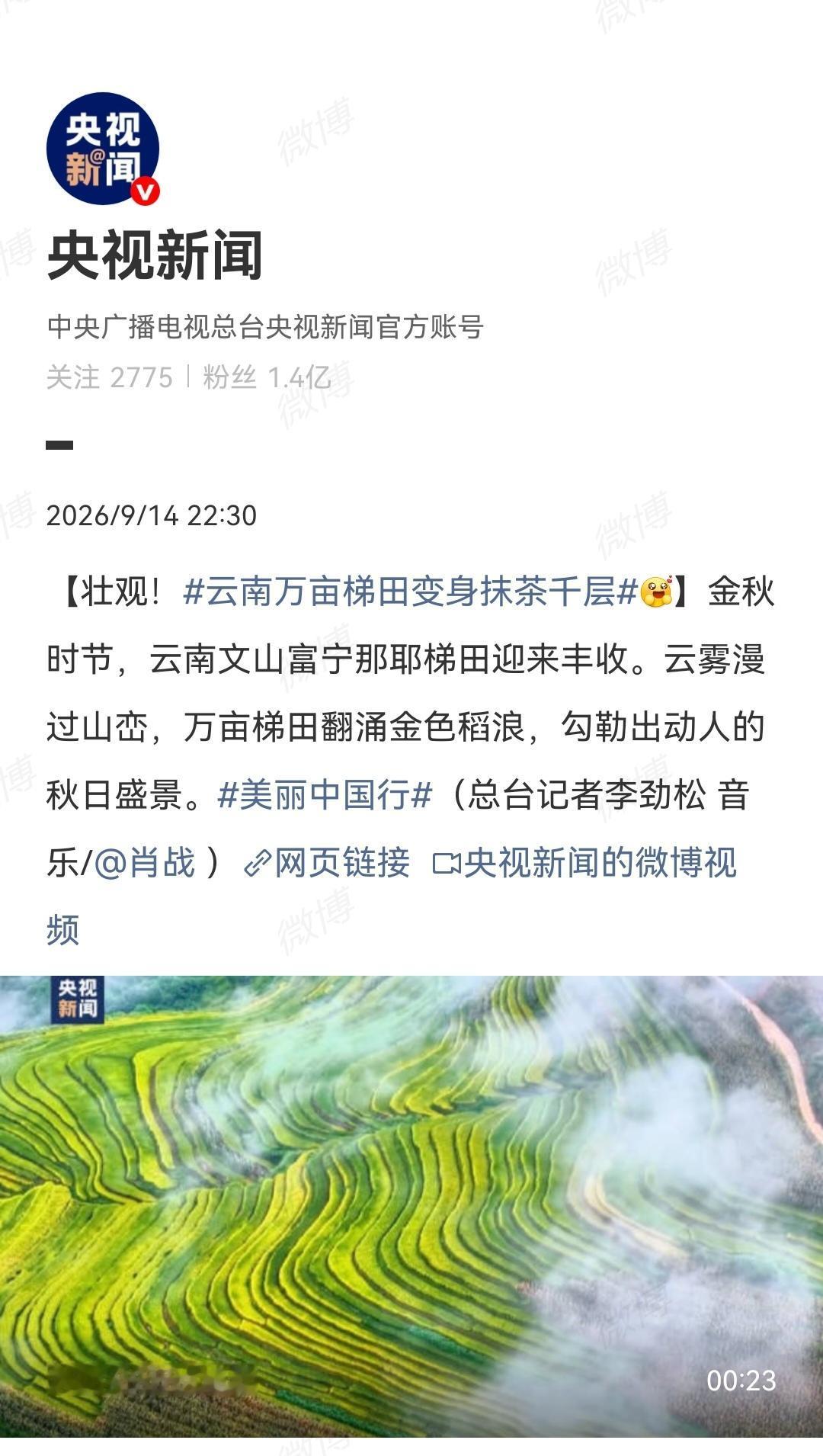 9月14日，央视新闻发了肖战的歌[机智]