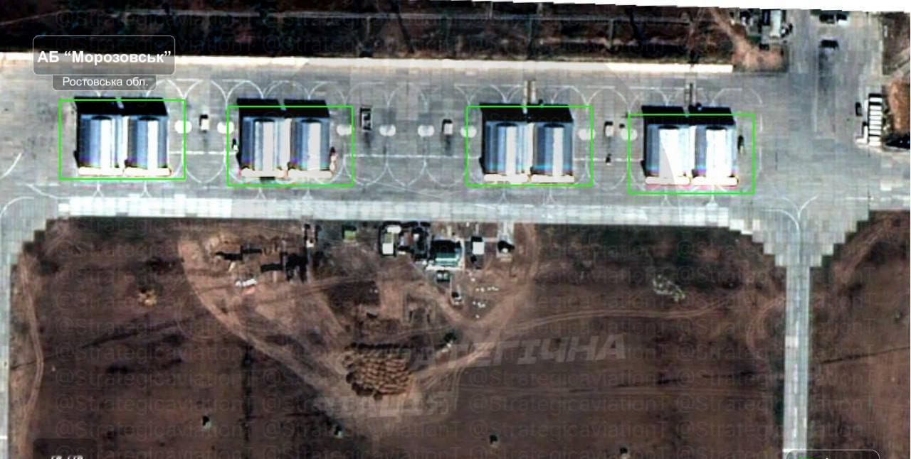 8月27日拍摄的罗斯托夫州莫罗佐夫斯克空军基地的卫星图像显示，该基地目前已建成1