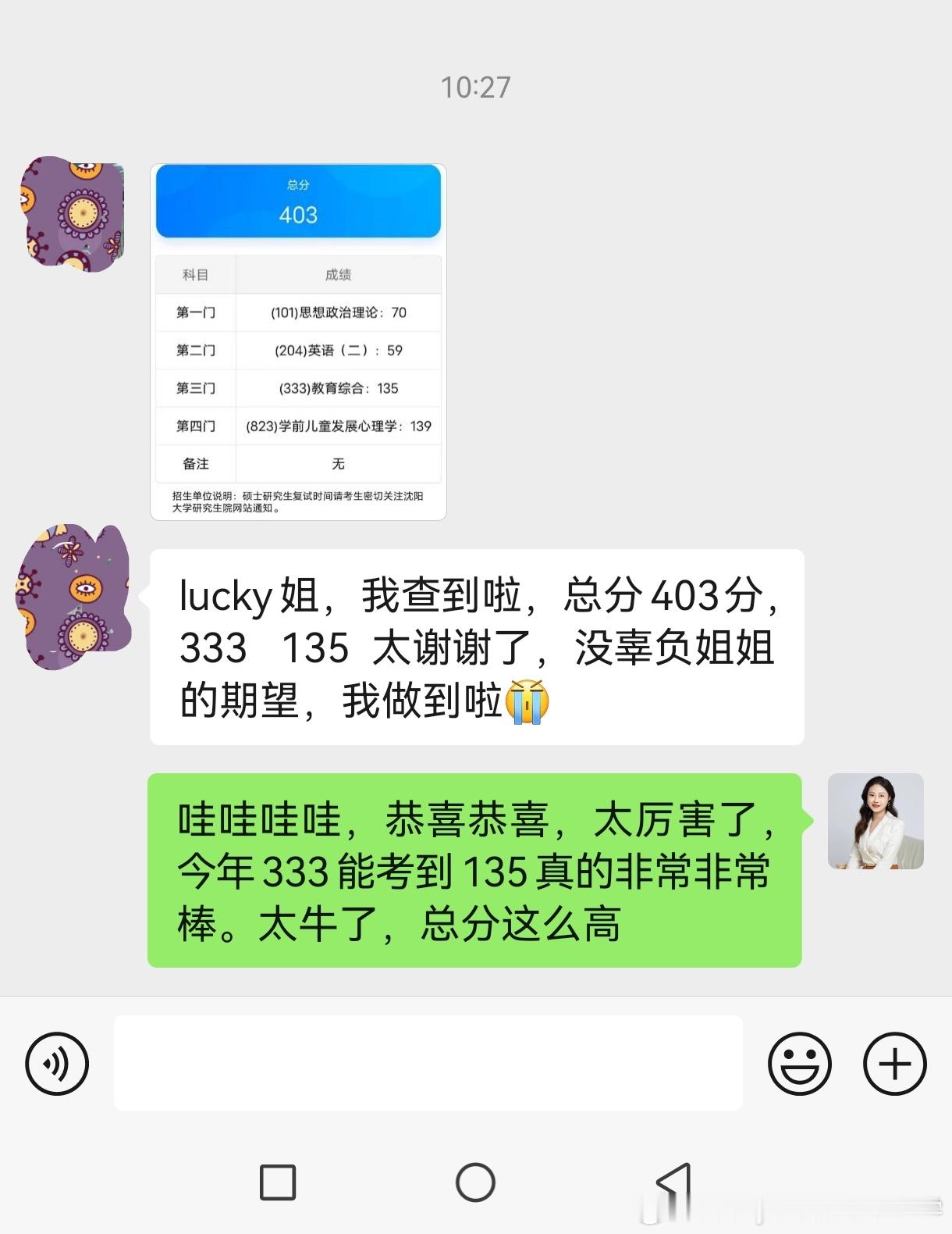 先分享一泼400分以上的成绩，给大家沾沾喜气，祝大家都能取得好成绩，等大家的好消