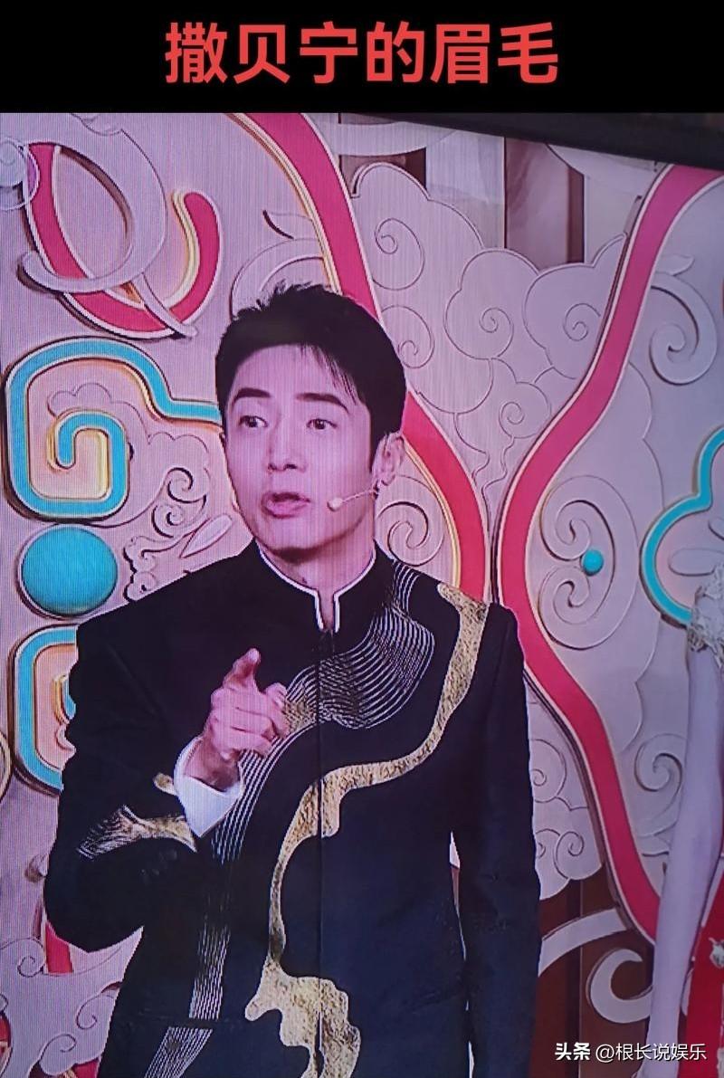 春晚爆笑名场面来了！撒贝宁春晚“寿眉”造型直接火出圈，眉毛又粗又立超吸睛，尼格买