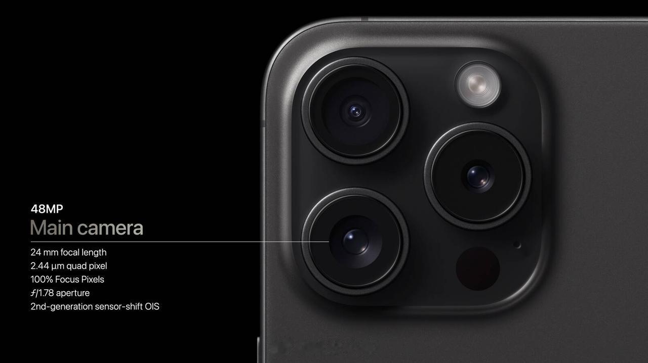iPhone 15 Pro 的相机部分，也挺多惊喜。

虽然还是 4800W 像