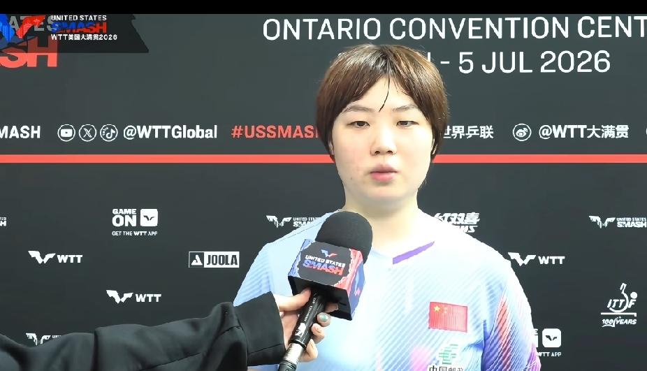 恭喜蒯曼3-0战胜申裕斌，顺利闯入美国大满贯女单八强！
 
赛后采访她特别实在，