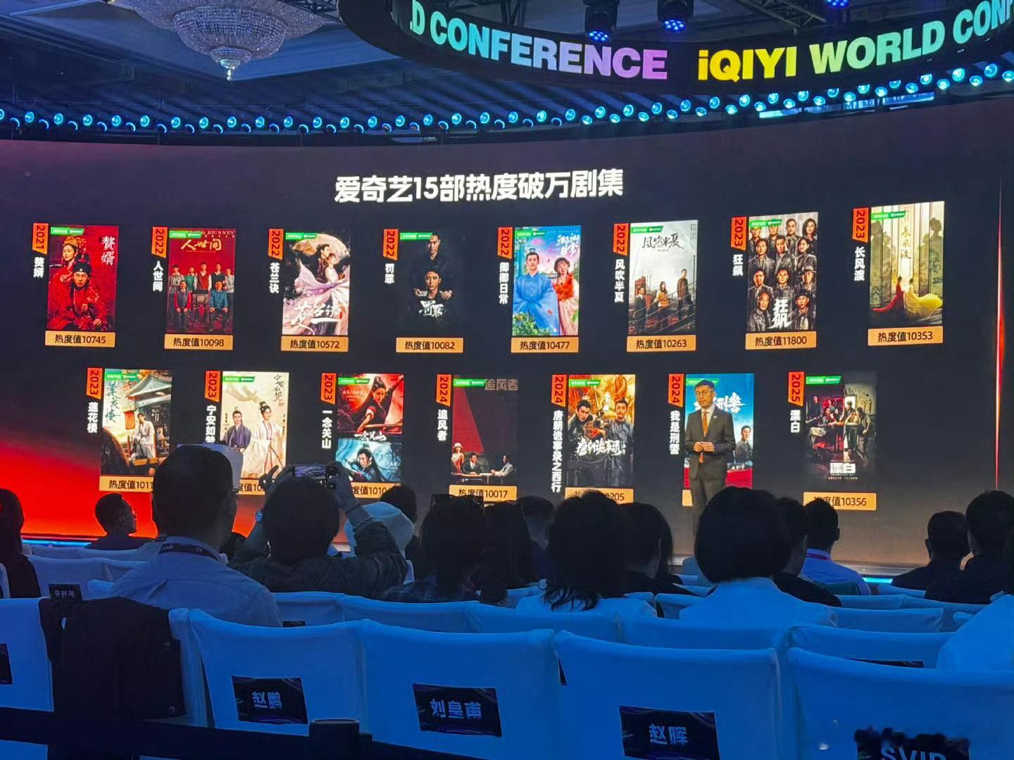 爱奇艺世界大会爱奇艺15部破万剧集：《赘婿》《人世间》《苍兰诀》《罚罪》《卿卿日
