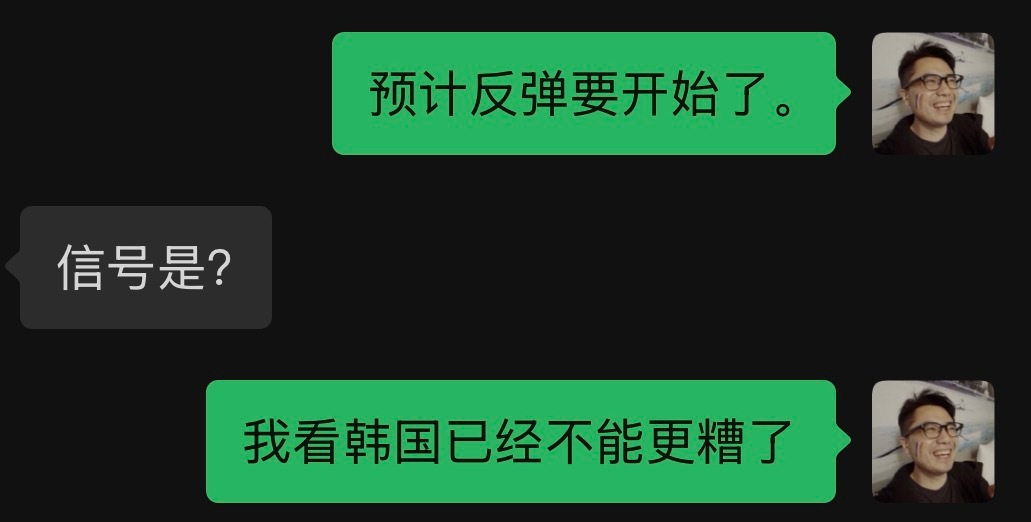 上周初： 