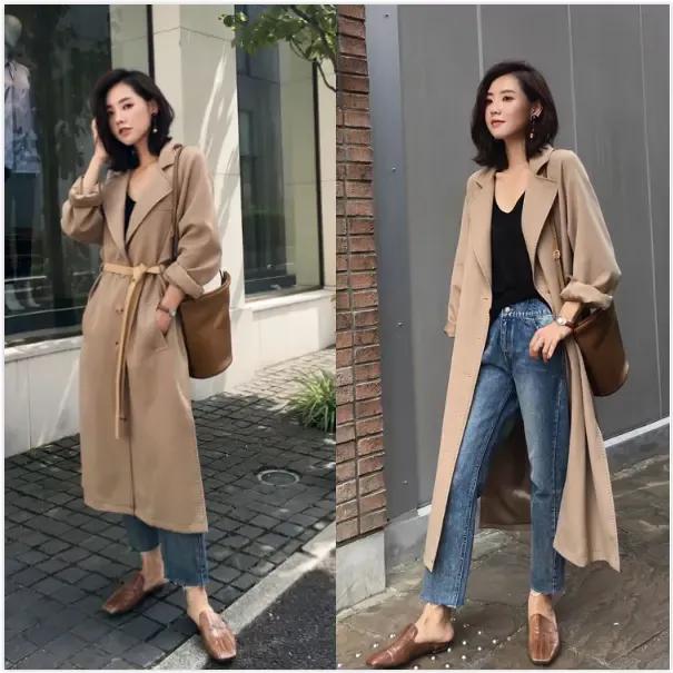 都市风穿搭指南：风衣、牛仔裤、高跟凉鞋，时尚又舒适！气质风衣穿搭 都市休闲风穿搭