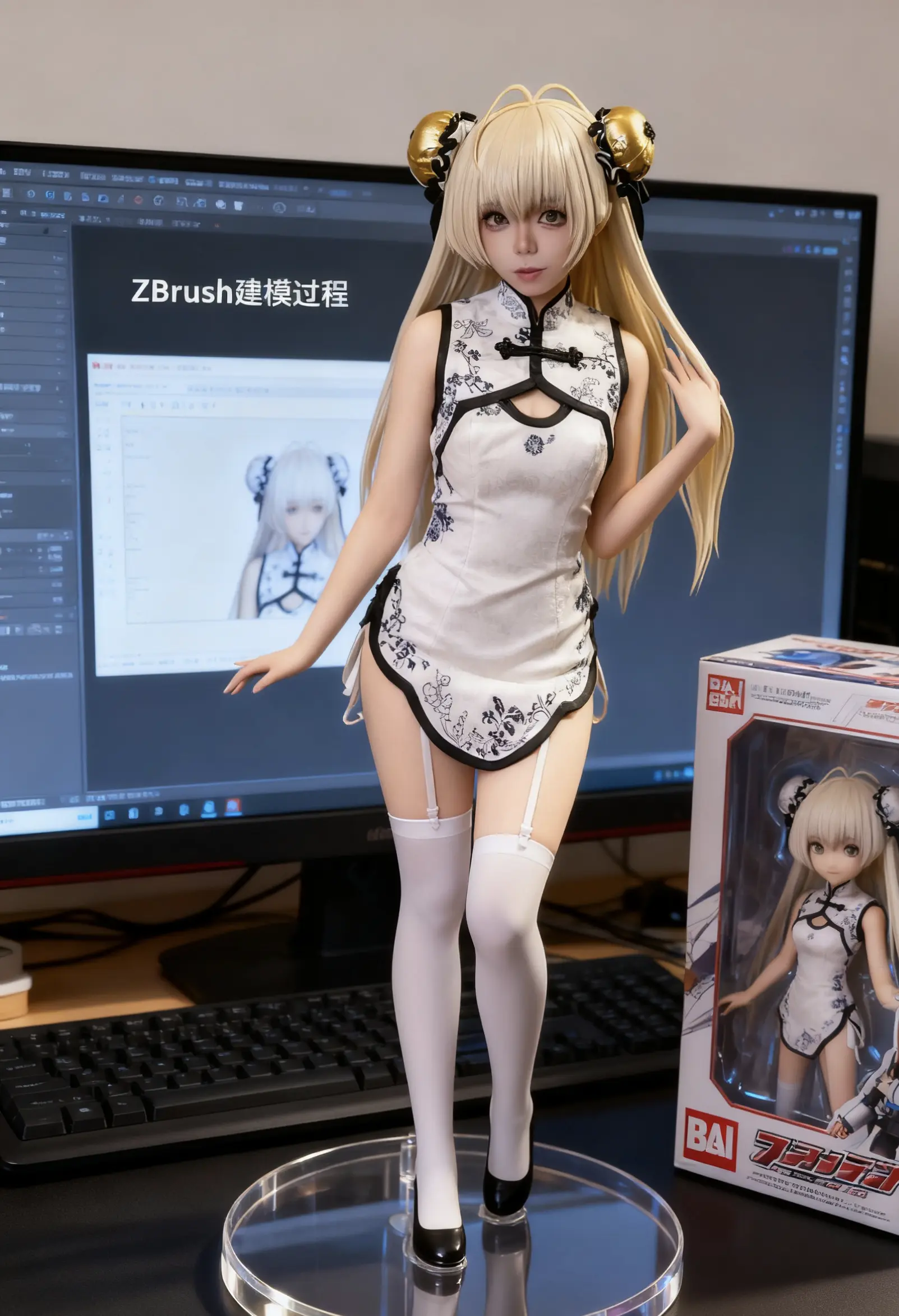 手办模型 cos正片 穹妹cos 穹妹cos白旗袍 cos手办