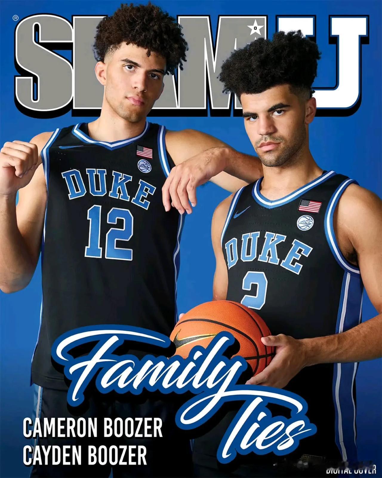 杜克新人Cameron Boozer与Cayden Boozer登上SLAMU数