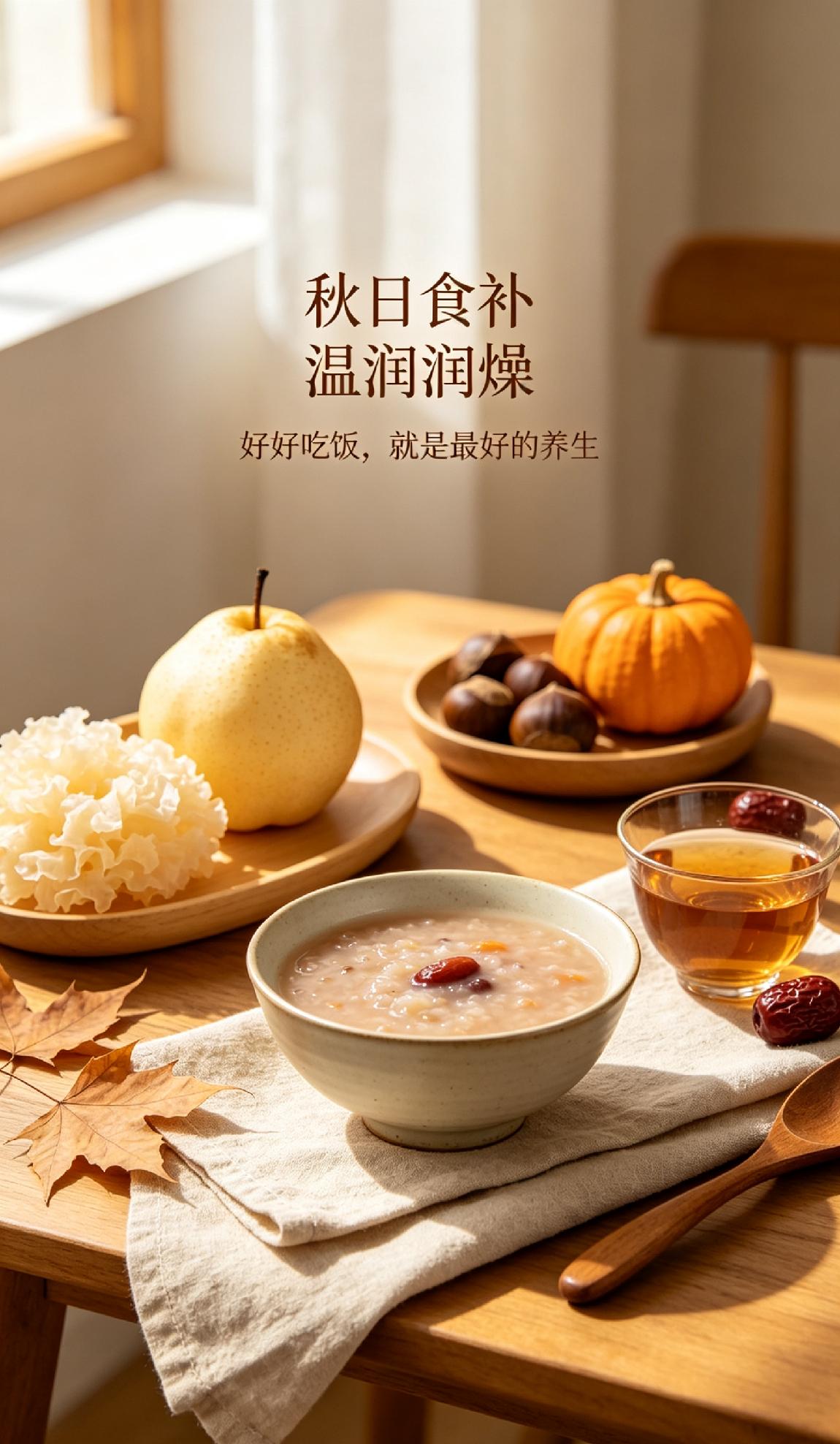 有没有什么适合秋天的食补小妙招?
入秋之后气候干燥，饮食调养很关键，好好吃饭就是