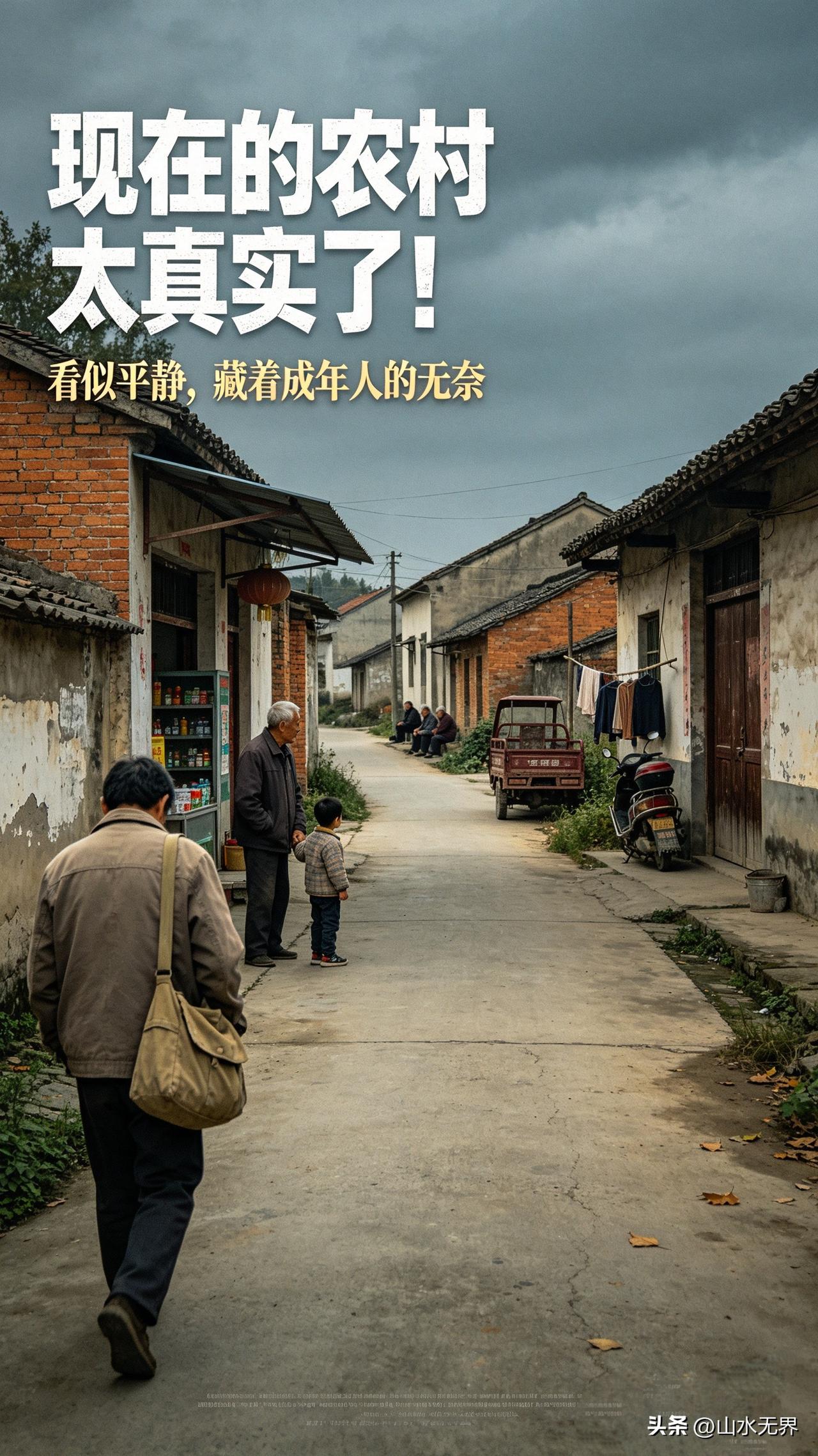 现在的农村太真实了！看似平静，藏着成年人的无奈
 
不知大家有没有发现，如今的农