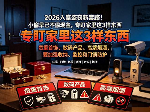 2026入室盗窃新套路！小偷早已不偷现金，专盯家里这3样东西