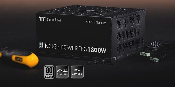 【曜越推出 TF3 1300W 钛金电源：双 12V-2×6，支持单多路切换】T