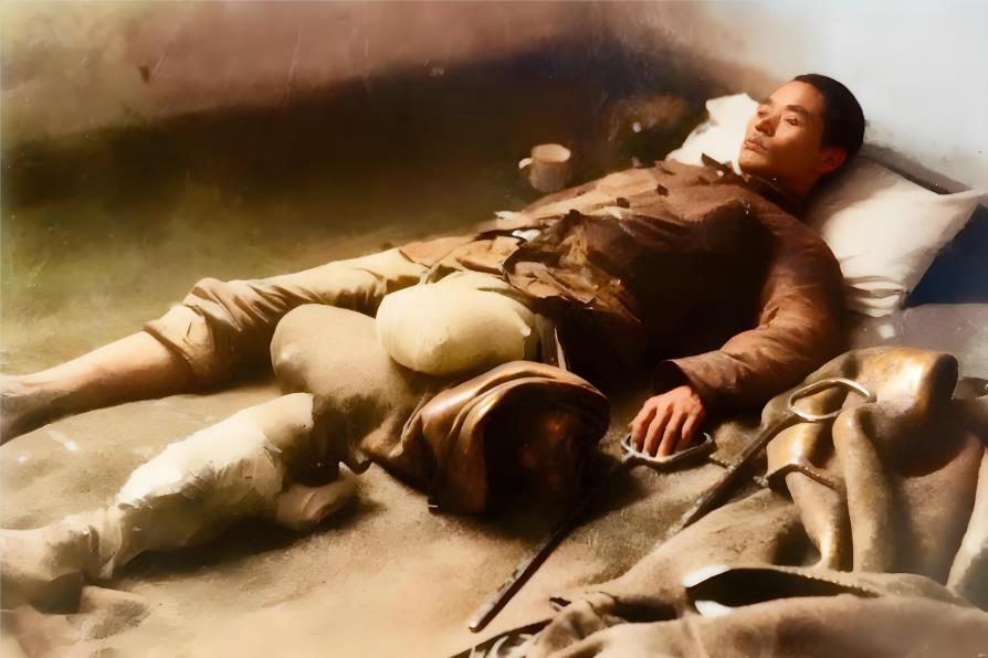 1937年淞沪抗战的硝烟里，一名二十余岁的中国战士躺在简陋的战地“病床”上，刚因